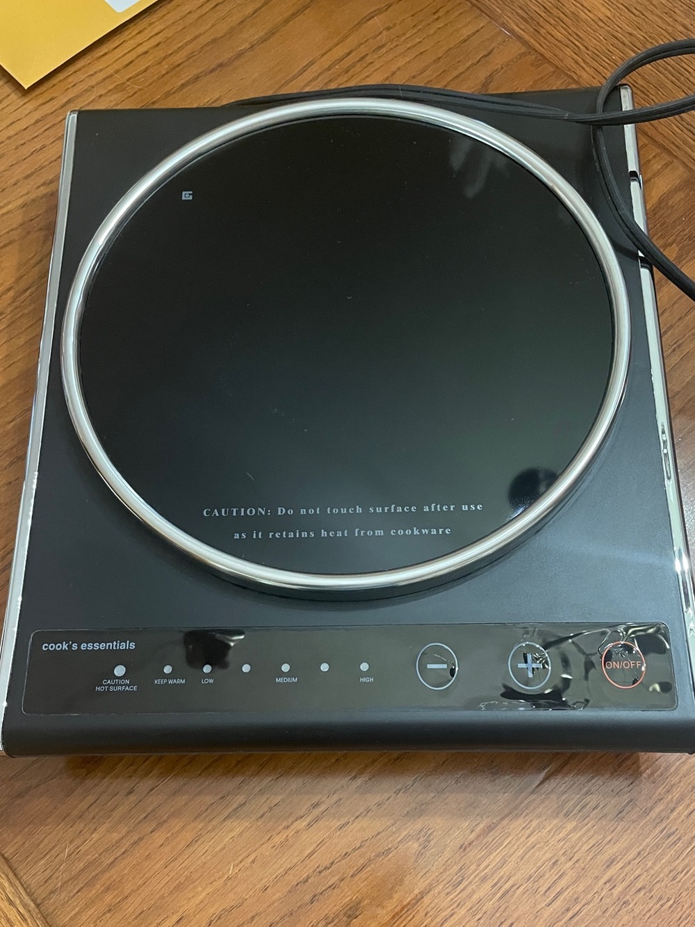 Black Single Induction Cooktop